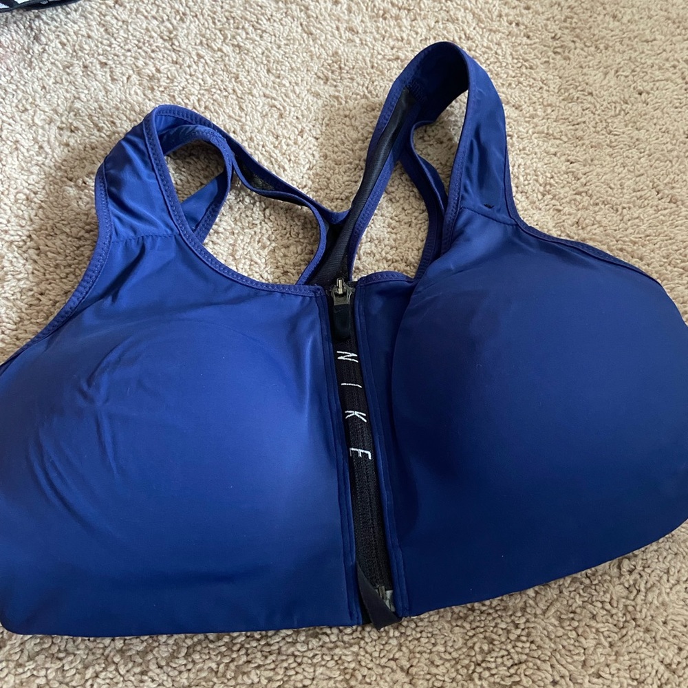 Nike womens/junior blue sports bra- medium